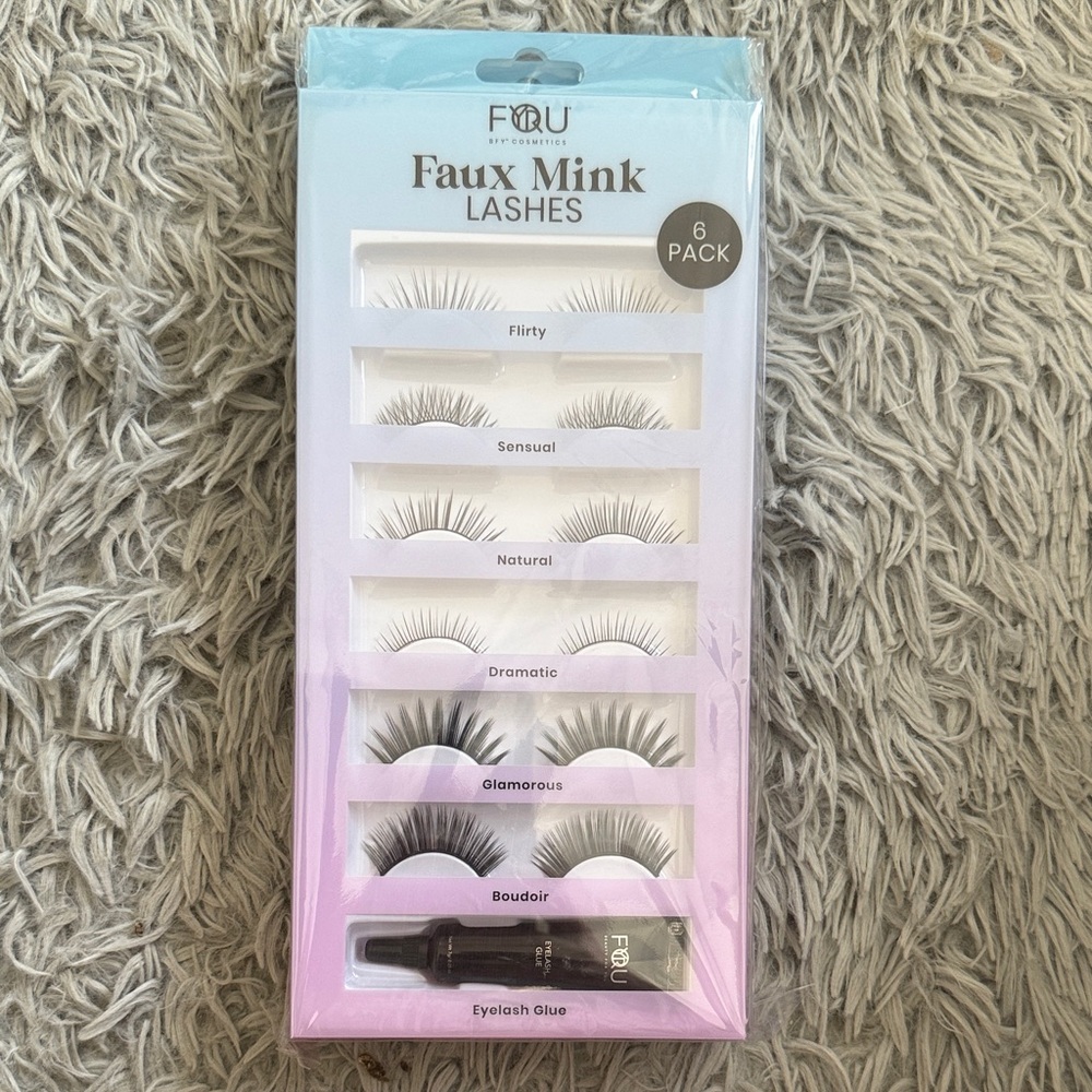 Faux Mink Lashes 6 Pack by - Black